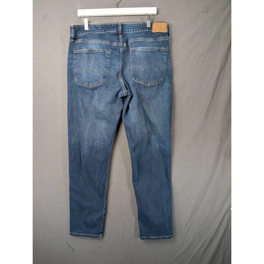 American Eagle Mens Airflex+ Slim Jeans Blue Denim Size 34x32